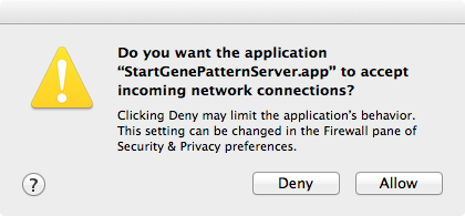 Mavericks Allow incoming network connections